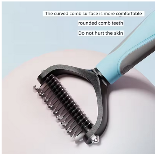 Pet Grooming Deshedding Brush - curved comb surface