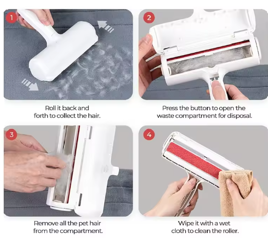 Pet Hair Remover Roller - how to use guide